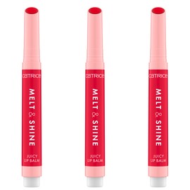 Catrice Melt & Shine Juicy Lip Balm, No. 070, Pink, Moisturising, Enlargeing, Shiny, Radiant Fresh, Vegan, Oil-Free, Paraben-Free, No Microplastic Particles, Pack of 3 (3 x 1.3 g)