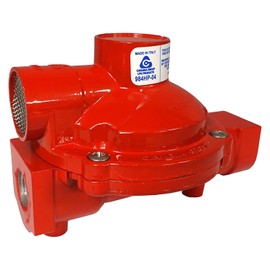 Cavagna Kosan Regulator - LP 1/4 x 1/2 - Tank to 10 PSI 1,000,000 BTU - Inlet Fitting Screws: Stainless Steel - Body and Cover: Aluminium - Diaphragm: Reinforced