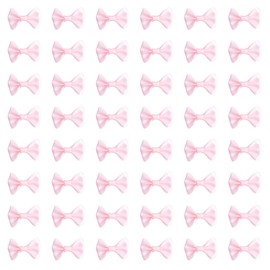 Sowaka 50 Pcs Mini Satin Bows Ribbon Small Vintage Elegant Soft Boutique Flower Bowknot for DIY Crafting Project Appliques Sewing Scrapbooking Wedding Birthday Gift Present Home Party Decoration (Pink)