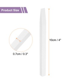 HARFINGTON 10pcs Pumice Stone Nail File, Pumice Nail Polishing Stick Cuticle Remover Pusher, Professional Quartz Stone Nail Filing Buffer Manicure Tool for Salon Nail Art Care, White