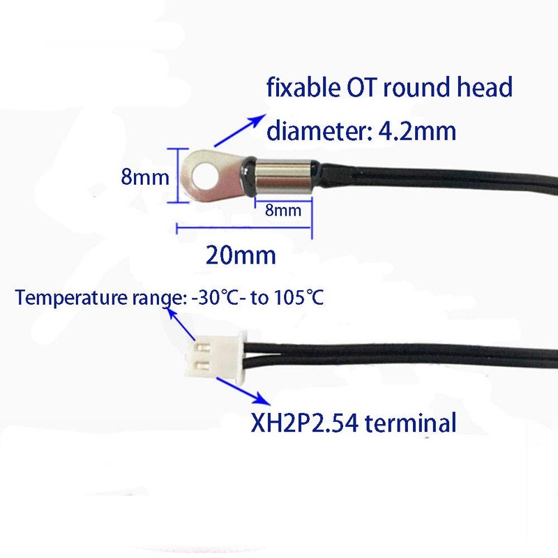 NTC 10K B:3950 1% Thermistor Temperature Sensor Probe Wire for