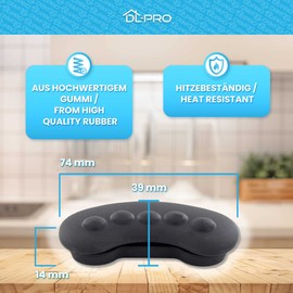 DL-pro Gasket for contact module for Vorwerk Thermomix TM31 TM 31 sealing cap, rubber cover, contact module cover for food processor, Black