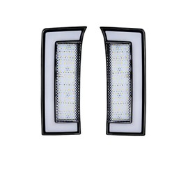 Sheraho LED Daytime Running Lights Compatible with 2022 2023 2024 2025 Toyota Tundra Fog Lights Turn Signal Lights Grille Air Intake Vent Lamps DRL Clear Lens Driver & Passenger Side