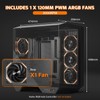 darkFlash Full-Tower ATX Gaming PC Case, Back Plug-in Motherboard, Dual-Chamber,