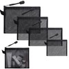 CNYMANY 4 Sizes Mesh Pouch, Nylon Mesh Bags With Zipper,