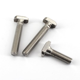 20Pcs M6x25 304 Stainless Steel T-Slot Bolt 30 Series Aluminum Profile T-Shaped Screw Bolt Fastener 15.3mm Head Size