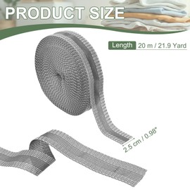 YELARXI Iron-on Instant Hem Tape, 22 Yard No Sew Hemming Tape for Pants Washable Hem Adhesive Fabric Strips 1 Inch Fit for Clothes Curtain Pant Mouth - (1 Pack, Grey)