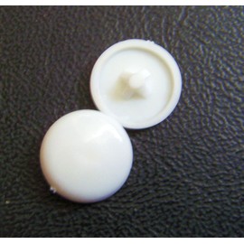 PACK OF 50- POZI SCREW COVER CAP/ FOR POZI SCREW WHITE/FITS MOST 6-10 SCREWS