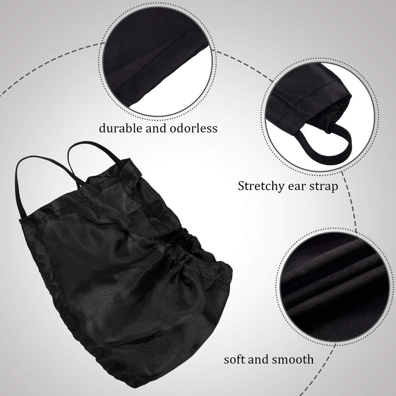 5PCS Beard Bib Beard Bandana Beard Covers, Adjustable Breathable Washable