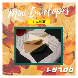 Regipro b Black Business Card Size Envelopes for Message Card Mini 4.1 x 2.8 inches (105 mm x 70 mm), 300 Pack