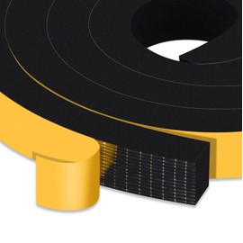 Trisiki Strong Adhesive Air Conditioning Seal Strip, Closed Cell Foam Insulation Tape for Automotive, Furniture Protective, Gasket Seal, High Density Foam Tape, Shock-Absorbing(1 in x 3/4 in x 13Ft)