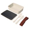 Fabulous Lunch Box with Cutlery Black - Mont Saint Michel