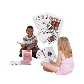 Super Z Outlet Giant Jumbo Deck of Big Playing Cards Fun Full Poker Game Set - Measures 8-1/4" x 11-3/4"