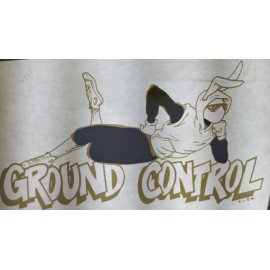 NONE RARE VINTAGE IRON-ON HEAT TRANSFER "Ground Control"