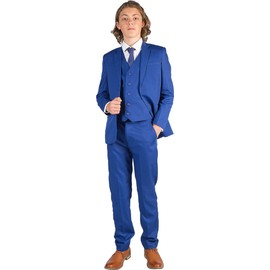 Romario Boys Electric Blue Suit, Boys Wedding Suit, Page Boy Suit, Prom Suit, 3-6m to 14 Years (3-4 Years)