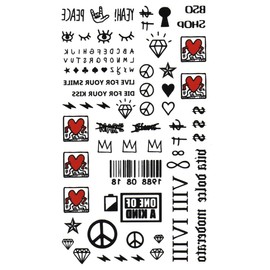 KING HORSE Tattoo Sticker Words English Letters Characters-2 [Regular] - 7 Types (hm948)