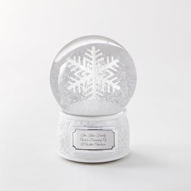 Things Remembered Engraved Spinning Musical Snowflake Snow Globe (Free Customization), Plays Evergreen Music
