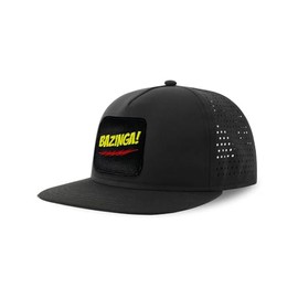 Forge Bros Bazinga Streetwear Hat with Flat Visor Embroidered Patch Black