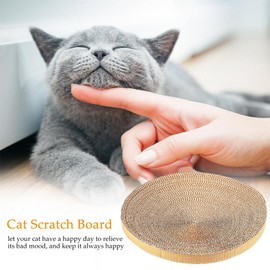POPETPOP Playset Accessories 2pcs Cat Scratch Pads Round Cat Scratcher Cardboards Refill Replacement Insert for Indoor Cats Bed Scratching Board Pet Accessories