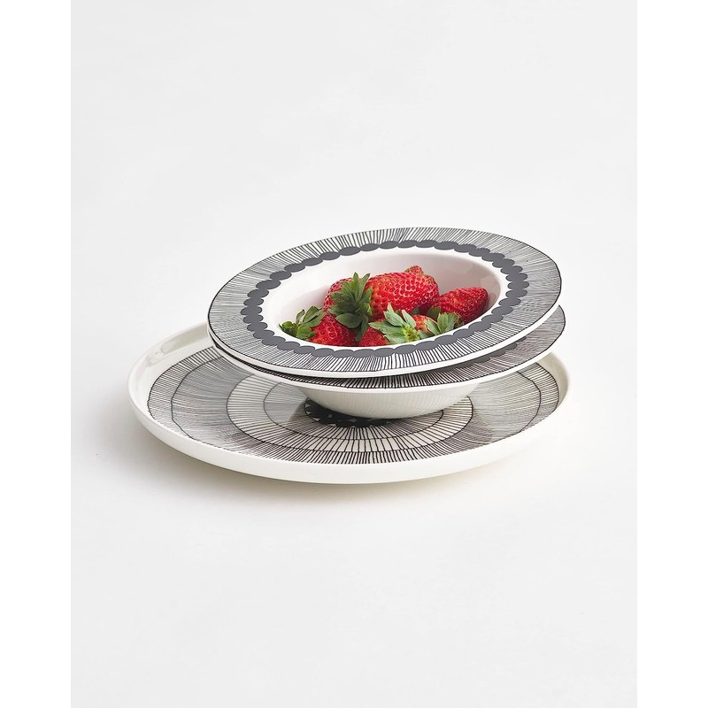 MARIMEKKO - Siirtolapuutarha Oiva Stoneware Dinner Plate, 10-Inch