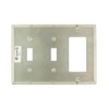 Leviton 3-Gang Decora/GFCI Combination Wallplate, Standard Size, Non-Magnetic Stainless Steel,