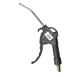 FIAC Compressed Air Gun with 3.8 mm Nozzle, 10 cm Blow Gun with Curved Barrel, Compressor Accessories, Insulating Plastic Housing, Max. 8 Bar Pressure, Black