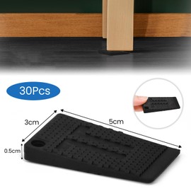 WEFHEF 30 Stück Möbel Nivellierpads Gummi Möbel Nivellierer Unterlegscheiben Flexible Tisch Nivellierkeile Möbelkeile Tischkeile Rutschfest für Heimwerker Möbel Tisch Stuhl Schrank