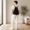 Eiyye Woven Straw Backpack for Women Paper Rope Drawstring Backpack