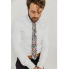 DAZI - Corbata de algodón con estampado floral para hombre,