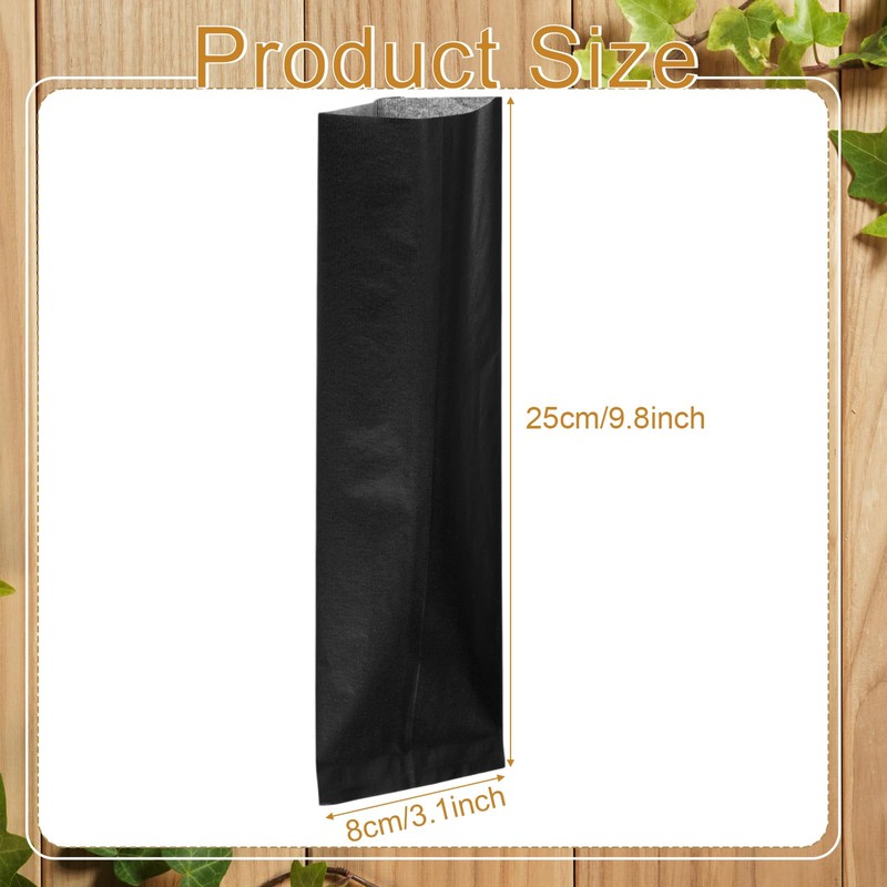 Zhehao 200 Pcs Kraft Paper Bags Kraft Churro Bags Grease