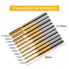 End Mill Sets,10Pcs Titanium Coat End Mill,1/8" Shank 1.5-3.175mm Micro