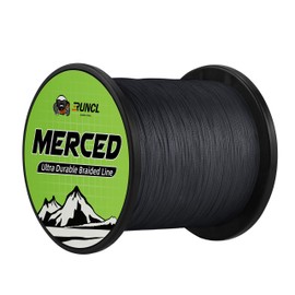 RUNCL - Línea de pesca trenzada de 8 hebras – Tecnología de tela patentada, tecnología de revestimiento fino, más fuerte, más suave, línea de pesca para agua salada de agua dulce (gris, 80 libras (36,3 kgs), 300 yardas)