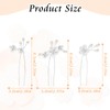 Foryysa Bridal Wedding Hair Pins for Women White Flower Headwear