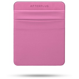 Afterplug 2-Pocket Adhesive Pouch for Laptop, Compatible with External 2.5" HDD, SSD, Magic Mouse, USB Cable and More - Pink