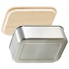 Skater STCN11-A Stainless Steel Storage Container with Wooden Lid, Side