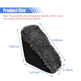 2PCS Car Interior Cleaning Scrub Sponge, Wedge Tire Shine Applicator Pad, Microfiber Triangle Car Wash Sponge, Reusable Cleaning Sponge for Scrubbing Rubber, Leather, Plastic (Black)