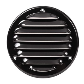 Ø 100mm / 4 inch Black Metal Ventilation Grille with Flyscreen - Air Vent Cover