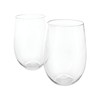 True Flexi Stemless Wine Glass, Clear Plastic Tumblers, Stemless Flexible