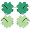 Melpomenia St. Patrick’s Day Green Sunglasses Irish Shamrock Four Leaf