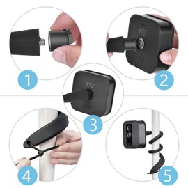 TIUIHU Flexible Twist Mount for All-new Blink Outdoor Blink XT2 Outdoor Camera Blink Mini, No Tools Installation for Your Blink Indoor and XT2 Home Security Camera System (Pack of 2, Black)