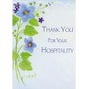 Designer Greetings Sparkling Blue Flower Die Cut Z-Fold Hospitality Thank