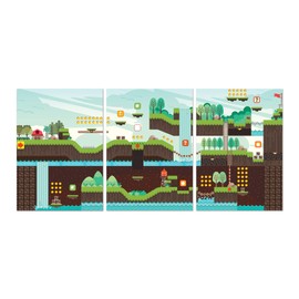 DV DESIGN 3 x A4 Platform Game Posters - Gamer Gaming Boys Teen Trio of Prints Portrait Poster Gift