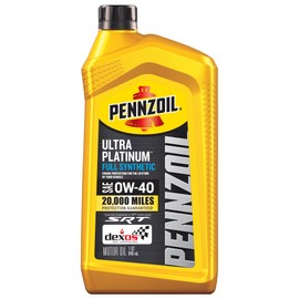 Pennzoil Ultra Platinum Full Synthetic 0W-40 Motor Oil, 1 Quart