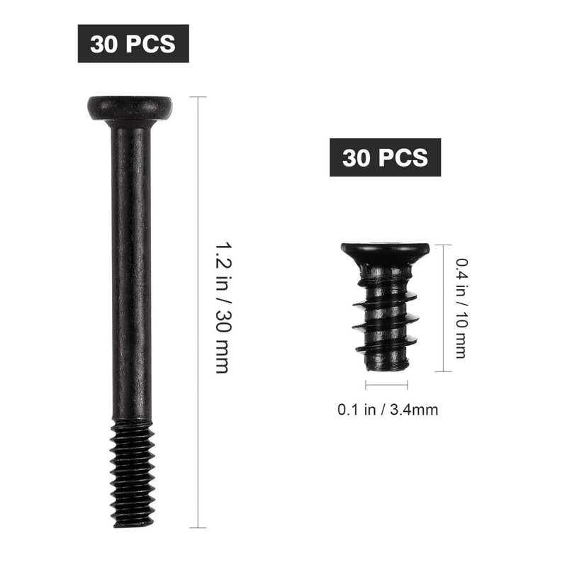 NOLITOY 60PCS Computer Case Fan Screws Kit PC Fan Screws