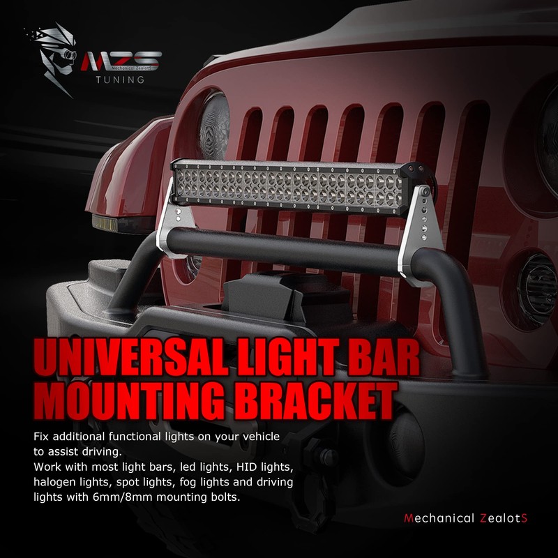 MZS 1.75" Tube Clamp Mounting Bracket, LED Light Bar Mounts