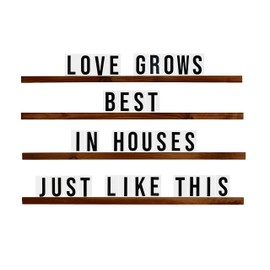 LibertyTradeCo XL LETTERBOARD Customizable Statement shelf Letter Ledges | Changeable Wooden Wall Menu Board | 2 Color Options & Sizes | Choose From 132 OR 264 Characters | Ledges Set