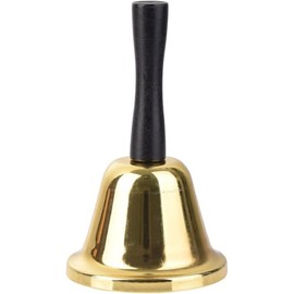 eMKay® Small Classic Stainless Steel Hand Bell - GOLD (12cm Tall)