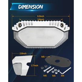 SWATOW INDUSTRIES RV Lights Exterior 5" RV Porch Light 12V Outdoor RV Lighting LED Scene Lights (White Housing)