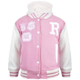 A2Z 4 Kids B.B Girls Boy Baseball Tracksuit Hooded Sweatshirt - Tracksuit Baby Pink 9-10