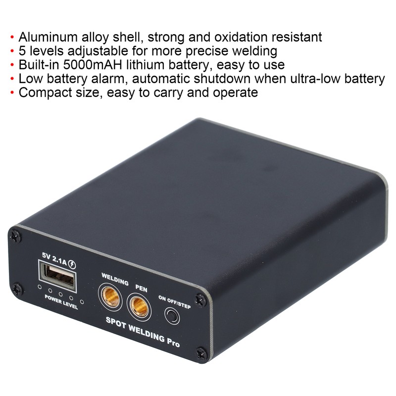Spot Welder Handheld 5 Level Adjustable DIY Rechargeable Welding Tool